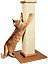 CA&T Heavy Duty Large Cat Scratching Post Ultimate Cat Scratcher Post in Beige Made From Durable Material For Heavy Use
