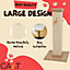 CA&T Heavy Duty Large Cat Scratching Post Ultimate Cat Scratcher Post in Beige Made From Durable Material For Heavy Use