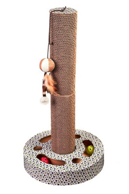 CA&T Scratch Fun Tower Cat Scratcher with Interative Ball Game Price Comparisons | Compare The Build