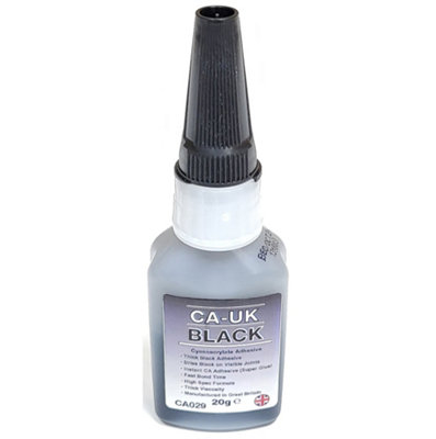 CA-UK Cyanoacrylate Instant Adhesive - Dries Black - 20g Bottle