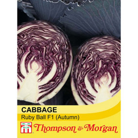 Cabbage Ruby Ball F1 Hybrid 1 Seed Packet (40 Seeds)