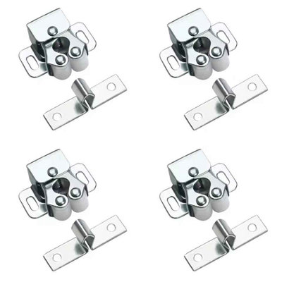 Cabinet door catch set, solid brass adjustable spring ball latch with ...