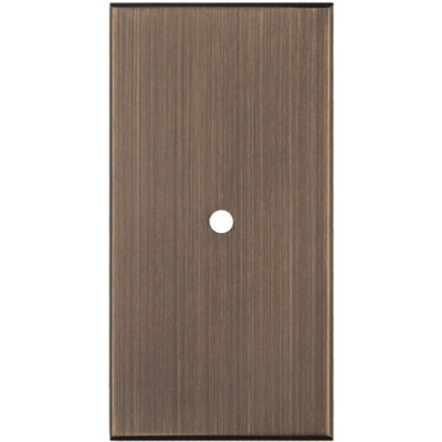 Cabinet Door Knob Backplate - 76mm x 40mm Antique Brass Cupboard Handle Plate