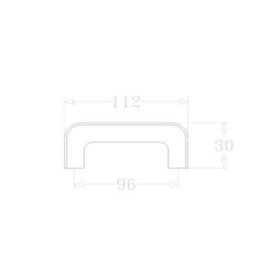 Cabinet Door Oak Handle and Drawer Pull 112mm