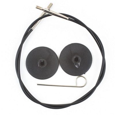 CABLE 35CM BLACK - Cable: Circular: Interchangeable: Black: 35cm - KnitPro