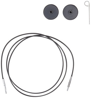 CABLE 76CM BLACK - Cable: Circular: Interchangeable: Black: 76cm - KnitPro