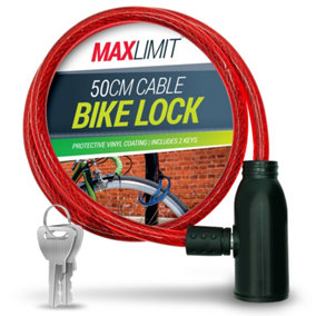Cable Bike Lock with Key - Bike Locks High Security - Bike Chain Lock - Bicycle Lock - Cycle Lock for Bicycle - Heavy Duty
