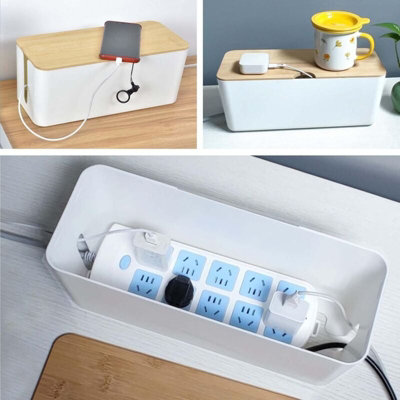 Cable Box Storage Cable Storage Black Hider Box to Keep Cables Tidy ...