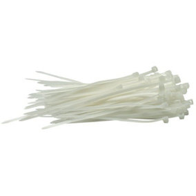 Cable Ties, 2.5 x 100mm, White (Pack of 100) (70390)