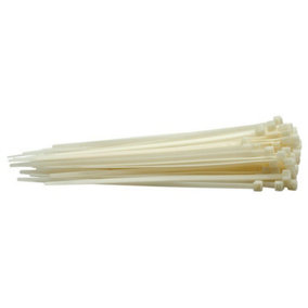 Cable Ties, 4.8 x 200mm, White (Pack of 100) (70394)