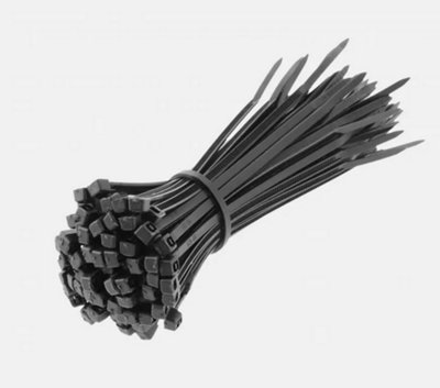 Cable Ties Black Nylon Zip Tie Wraps Strong Various Sizes 3,6 x 300 mm 10 pack