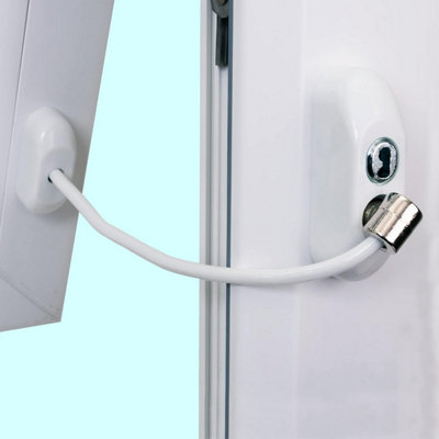 Cable Window Restrictor for Baby and Child Safety Wire Restrictor UPVC Window Safety Lock Restricts Window Opening Key Locking