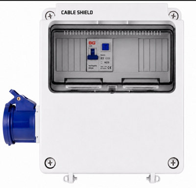 CableShield Industrial Caravan Hook-Up Unit Single 16A 2P+E Socket IP54 ...