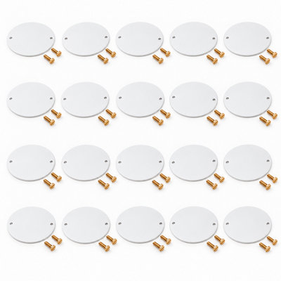 CableShield PVC Circular Conduit Box Lid with Screws, for 25 mm Box ...