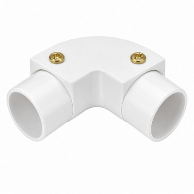 CableShield PVC Conduit Inspection Elbow, 25 mm, White, Pack of 1
