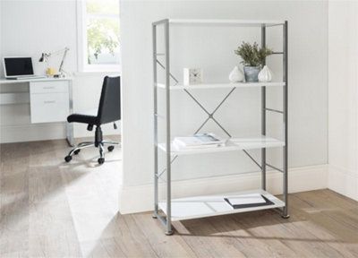 Cabrini bookcase with 4 shelves in white