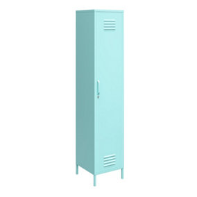 Cache single metal locker storage cabinet in green