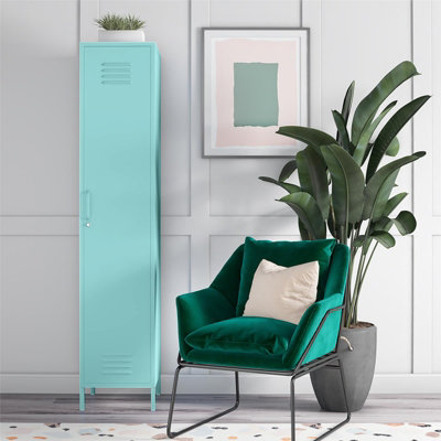 Cache single metal locker storage cabinet mint | DIY at B&Q