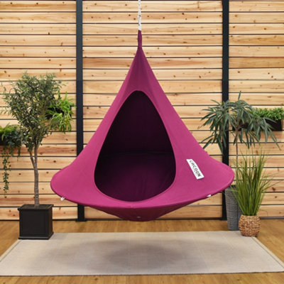 Cacoon Single Amaca Sospesa Vivere - Moon River, Perfetta Per Giardino O Interno, Porta 120 Kg