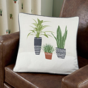 Cactus Botanical Print Filled 100% Cotton Cushion