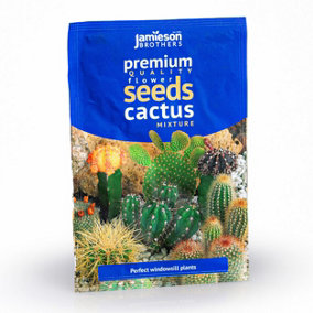 Cactus Mixed House Plant Seeds (Approx. 24 Seeds) by Jamieson Brothers