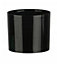 Cactus Plant Pot Round Plastic Pots Cylinder Modern Decorative Black 12.5cm