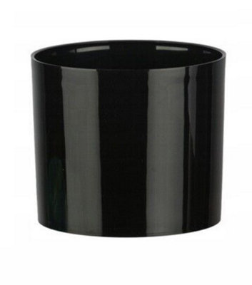 Cactus Plant Pot Round Plastic Pots Cylinder Modern Decorative Black 6cm