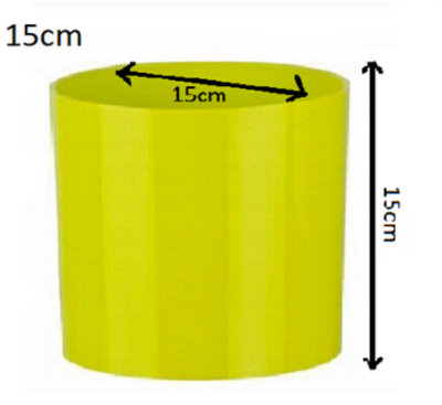 Cactus Plant Pot Round Plastic Pots Cylinder Modern Decorative Lime 15cm