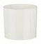 Cactus Plant Pot Round Plastic Pots Cylinder Modern Decorative White 15cm