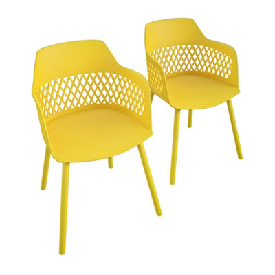 Caden Geo Chairs 2 Pack in yellow