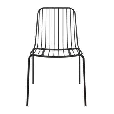 Caden Wire Dining Chair in Black, 2 pieces