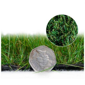 Cadiz 40mm Artificial Grass,, Pet-Friendly Artificial Grass, 10 Years Warranty, Plush Fake Grass-11m(36'1") X 4m(13'1")-44m²