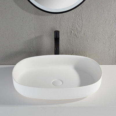 Cadiz Matt Countertop Stone Basin 600mm