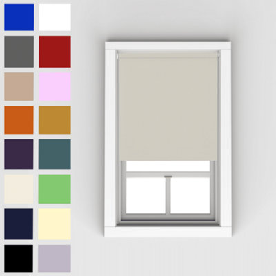 Caecus Blinds Blackout Roller Blind Natural 120cm