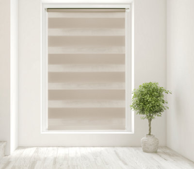 Caecus Blinds Day & Night Zebra Roller Blind Taupe 050cm