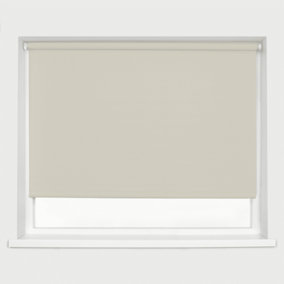 Caecus Blinds Made to Measure Blackout Premium 32mm Roller Blind Beige Up to 180cm Width x Up to 160cm Drop