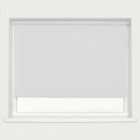 Caecus Blinds Made to Measure Blackout Premium 32mm Roller Blind Light Grey Up to 210cm Width x Up to 160cm Drop