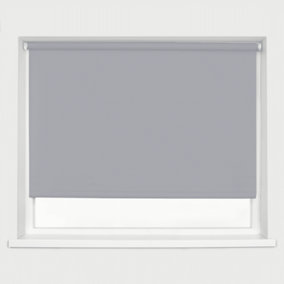 Caecus Blinds Made to Measure Blackout Premium 32mm Roller Blind Mid Grey Up to 120cm Width x Up to 160cm Drop