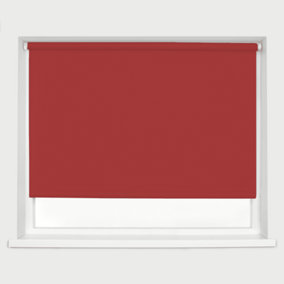 Caecus Blinds Made to Measure Blackout Premium 32mm Roller Blind Scarlett Red Up to 60cm Width x Up to 240cm Drop