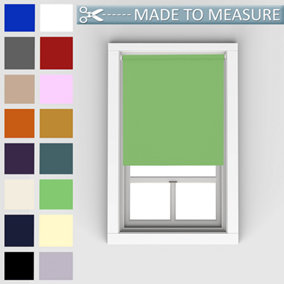 Caecus Blinds Made to Measure Blackout Roller Blind Lime Green 120cm