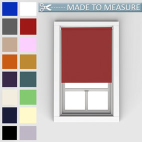 Caecus Blinds Made to Measure Blackout Roller Blind Red 060cm