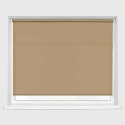 Caecus Blinds Made To Measure Straight Edge Daylight  Roller Blind Cappuccino 150cm