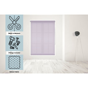 Caecus Blinds Made To Measure Straight Edge Daylight  Roller Blind Lavender 060cm