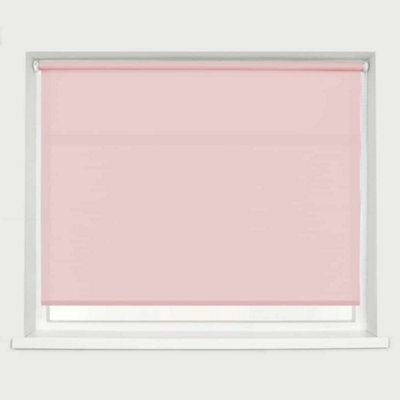 Caecus Blinds Made To Measure Straight Edge Daylight  Roller Blind Pink 060cm
