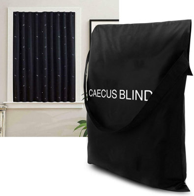 Caecus Blinds Travel Pop Up Moon and Stars Blackout Blind 130cmx200cm