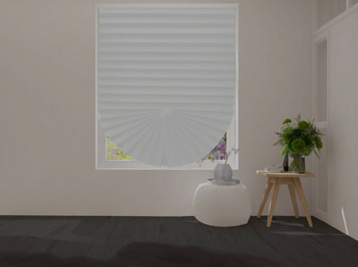 Caecus Self-Adhesive Temporary Pleated Blinds (090cmx150cm) White (6 Pack)