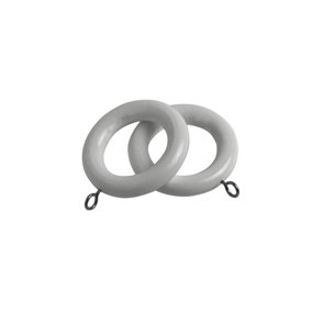Caecus Wooden Poles 28mm Pack of 12 Rings Grey