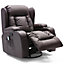 CAESAR BONDED LEATHER RECLINER ARMCHAIR SOFA HOME LOUNGE CHAIR RECLINING GAMING (Brown)