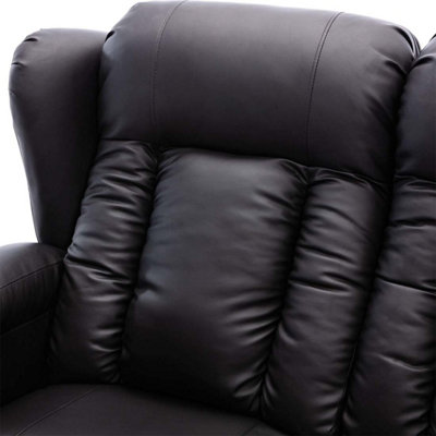 Caesar Electric High Back Luxury Bond Grade Leather Recliner 3 Seater ...