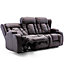 CAESAR ELECTRIC HIGH BACK LUXURY BOND GRADE LEATHER RECLINER 3 SEATER SOFA (Brown)